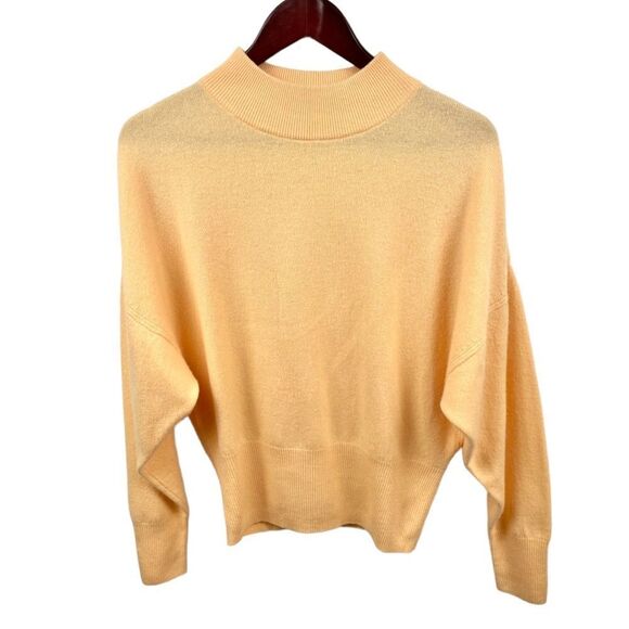NEW A.L.C. Chiara Apricot Wool & Cashmere Mockneck Deep V Back Sweater US XS🎁 - Picture 8 of 11